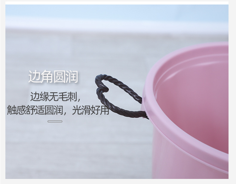 Household pressure ring handle trash can, Nordic style simple hotel trash can, heart-shaped handle trash can pic 12
