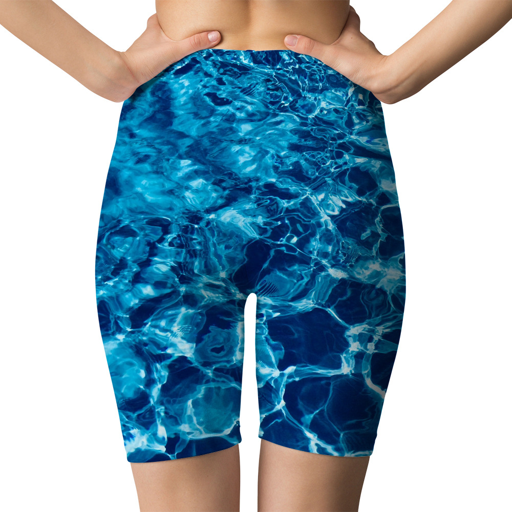 New 3D digital printed starry sky sports yoga capri shorts for cross-border Amazon from Europe and America. Please provide the printed image pic 15