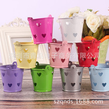 儿童糖果色镂空心形小铁桶创意桌面收纳铁皮桶马口铁迷你喜糖盒子详情15