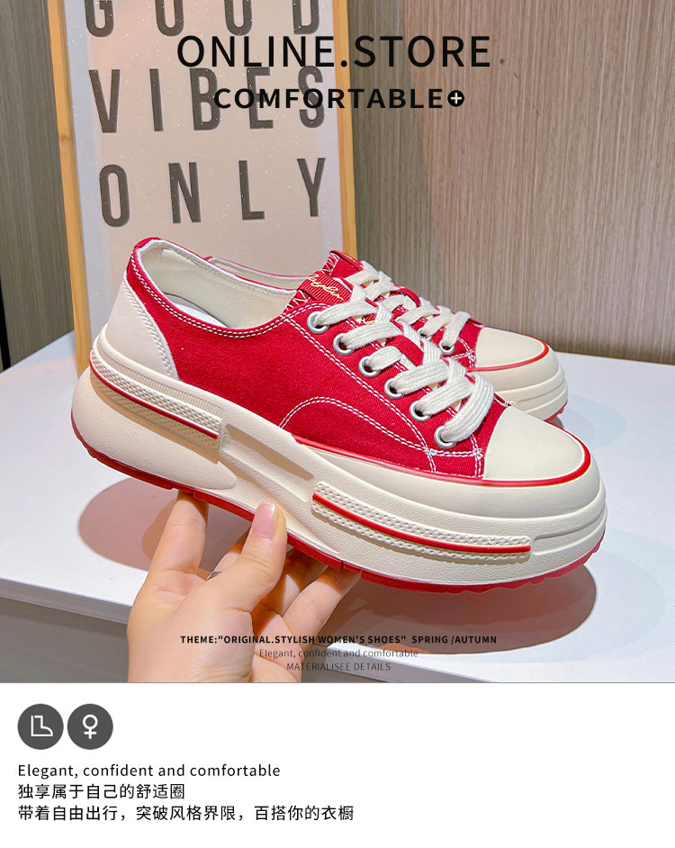 内里头层羊皮帆布鞋2024秋冬新款女士增高厚底鞋女休闲百搭鞋子女详情17