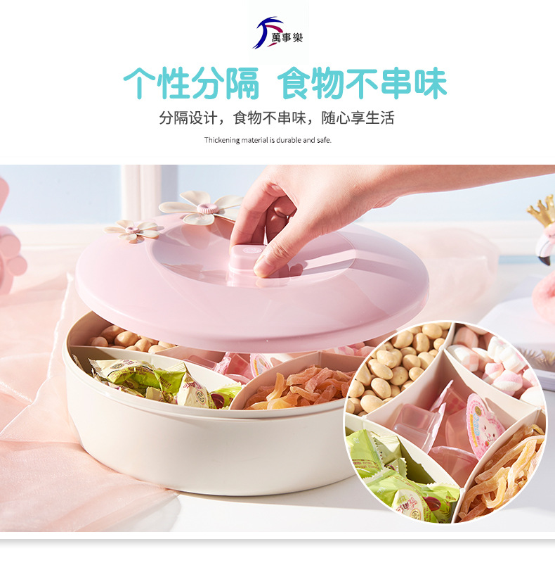 G468-5666/7 Plastic dried fruit plate, melon seed box, candy box, creative fruit plate, home living room snack storage box pic 6