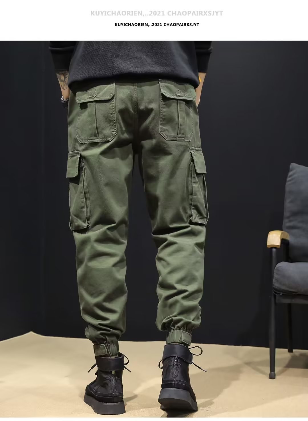 美式工装裤子男士春夏款休闲男裤2025新款大码夏季薄款工装裤男潮详情18