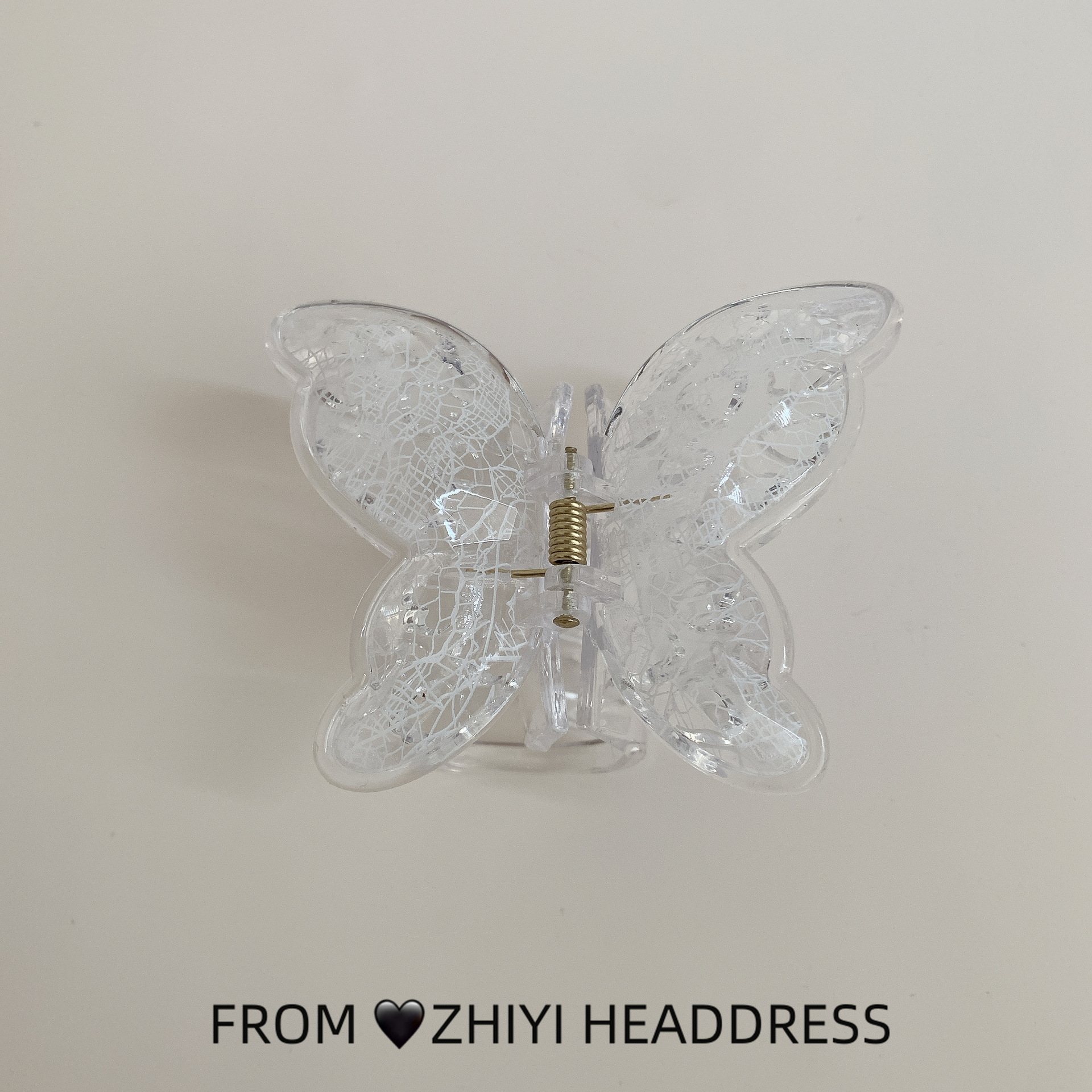 Retro lace butterfly hair clips for women, half-tied hair at the back of the head, high-end shark clips, new small scratch-clip headwear and hair accessories pic 8