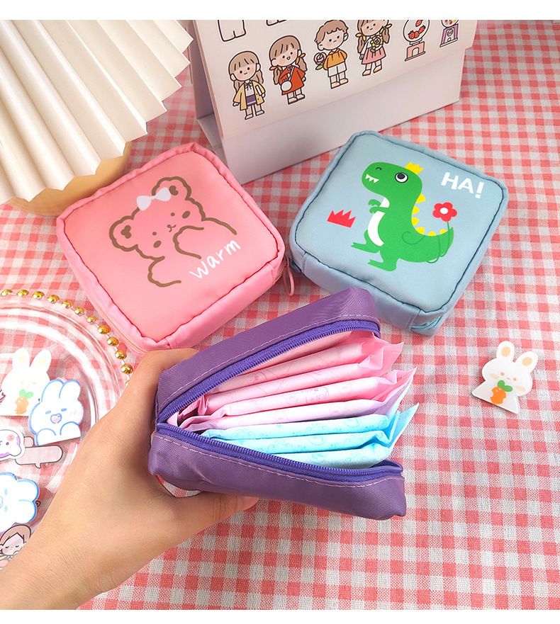 慕妙日韩少女心ins大容量姨妈巾收纳包卡通卫生巾包化妆包收纳袋详情11