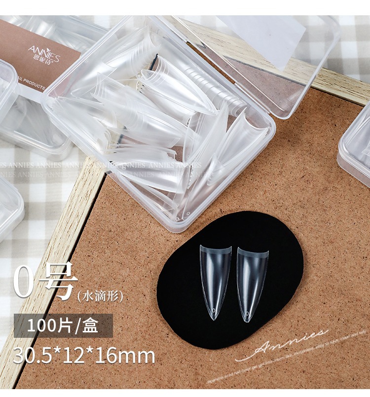 超薄无痕磨砂月牙半贴延长指甲贴片补号补充装甲片小水滴美甲甲片详情14
