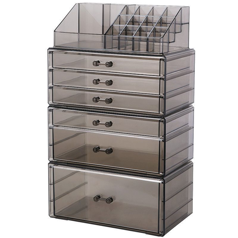 桌面透明抽屉收纳盒化妆品口红首饰整理置物架梳妆台收纳一件代发详情7
