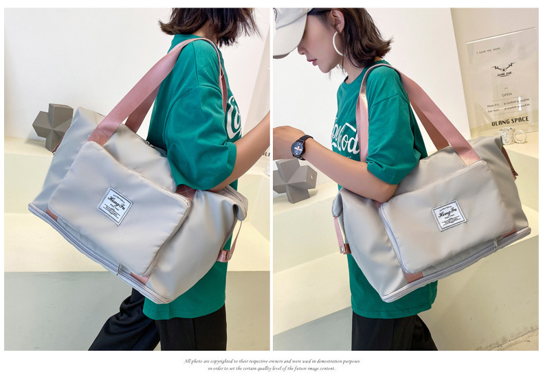 Wholesale dry and wet separation sports hand-held shoulder bags, yoga and fitness bags, folding and storage large-capacity travel bags, LOGO pic 67