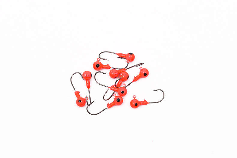 27463 [Red Lure Lead Hook] Soft bait lead hook, eye hook, export fishing gear pic 4