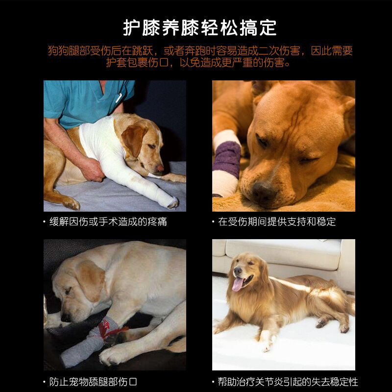 Pet knee pads, dog injury protection covers, pet surgery recovery joint protection leg guards, durable pet supplies pic 2