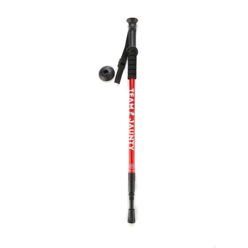 Three-section telescopic straight handle curved handle high-strength aluminum alloy outdoor hiking poles, walking sticks and walking crutches pic 6