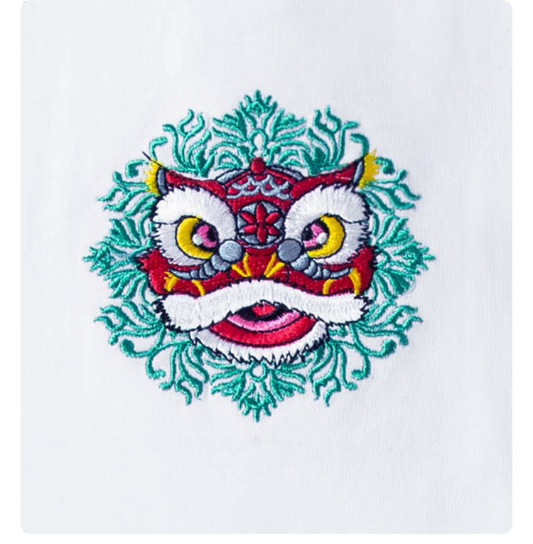 国潮刺绣短袖t恤男2024夏季新款国潮中国风棉圆领宽松潮流情侣体恤 pic 4