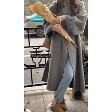 双面大衣女中长款2022新款韩版秋冬宽松洋气羊毛呢外套冬详情2