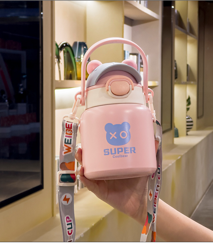 新款网红儿童保温杯可爱便携学生吸管杯316不锈钢大容量水杯详情23