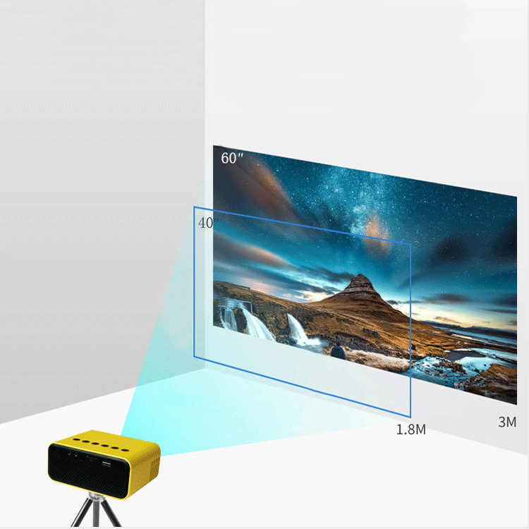 YT300 wireless + wired, YT500 mobile phone wifi dual-screen projector, home mini projector, mini home convenience pic 36