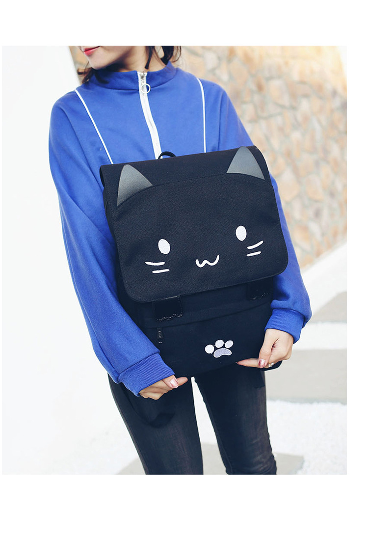 Wholesale Japanese-style cute three-dimensional cat large-capacity schoolbags, cute girls, pink and cute cartoon backpacks, backpacks for girls pic 16