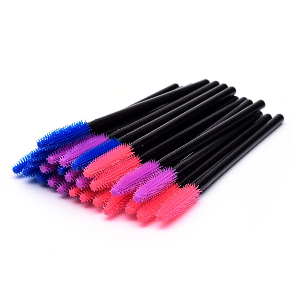 50 disposable single mascara brushes, Korean-style colored eyelash curls, silicone makeup eyeshadow brushes, beauty tools pic 16