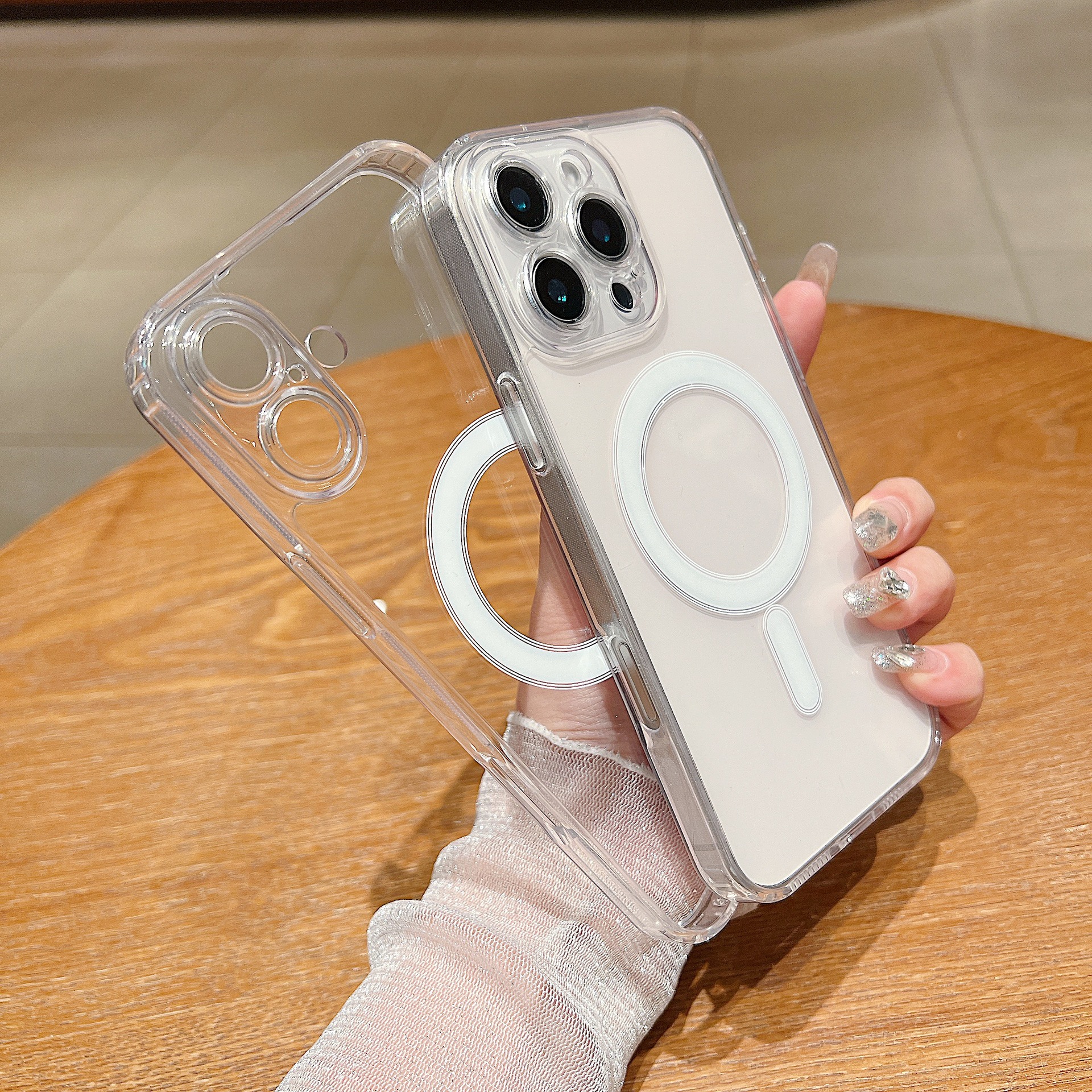 适用苹果16手机壳MagSafe透明15promax二合一16pro磁吸手机套15详情3