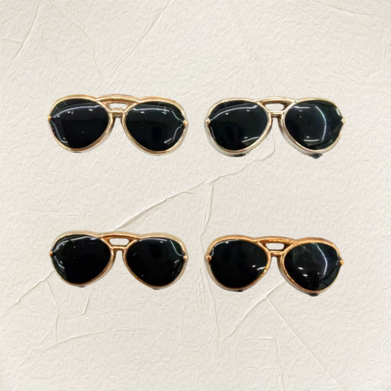 新款树脂眼镜diy手工饰品滴油工艺品配件mini太阳镜玩偶配饰零件详情9