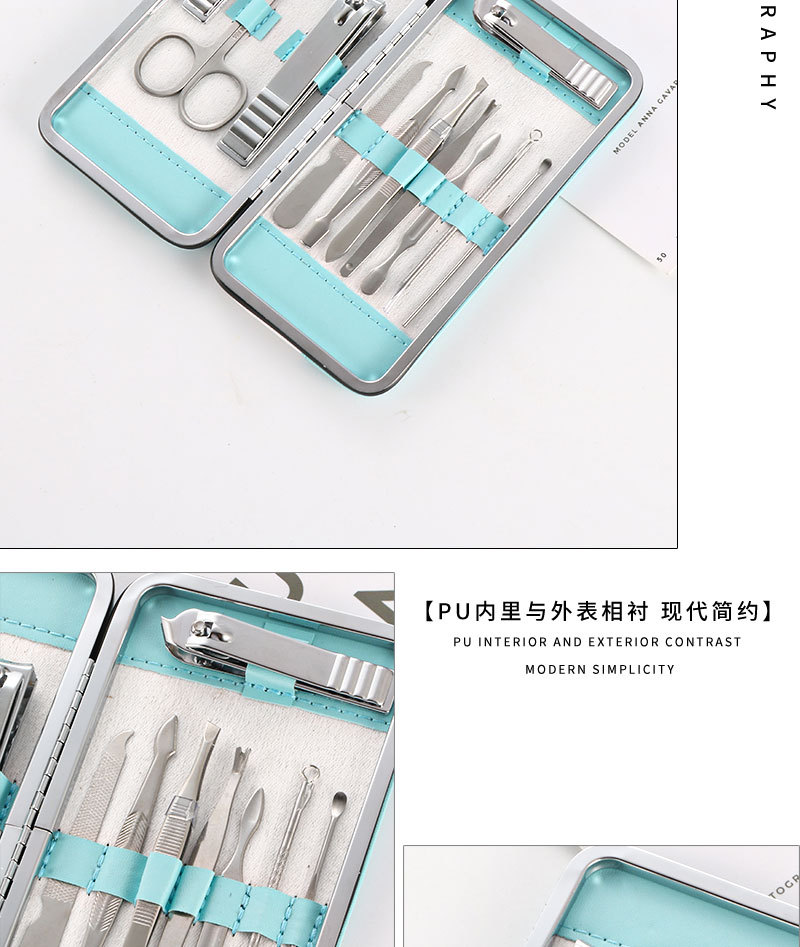 New white nail clipper set, large nail clippers, home beauty, manicure and nail care tools complete set wholesale stock shanilak pic 6