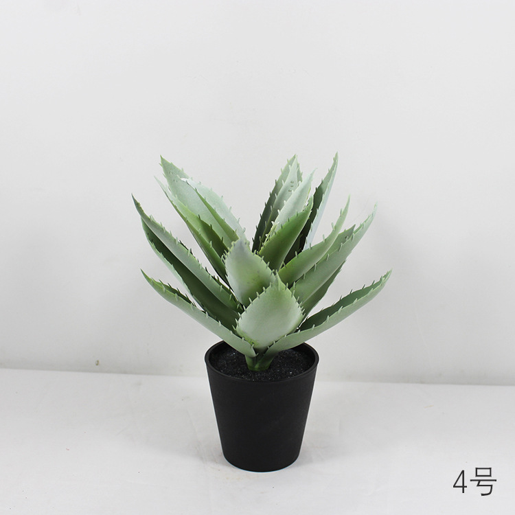Artificial aloe vera potted plant, mini indoor decoration, artificial tree, artificial small green plant, Nordic artificial green plant ornament, reed pic 12
