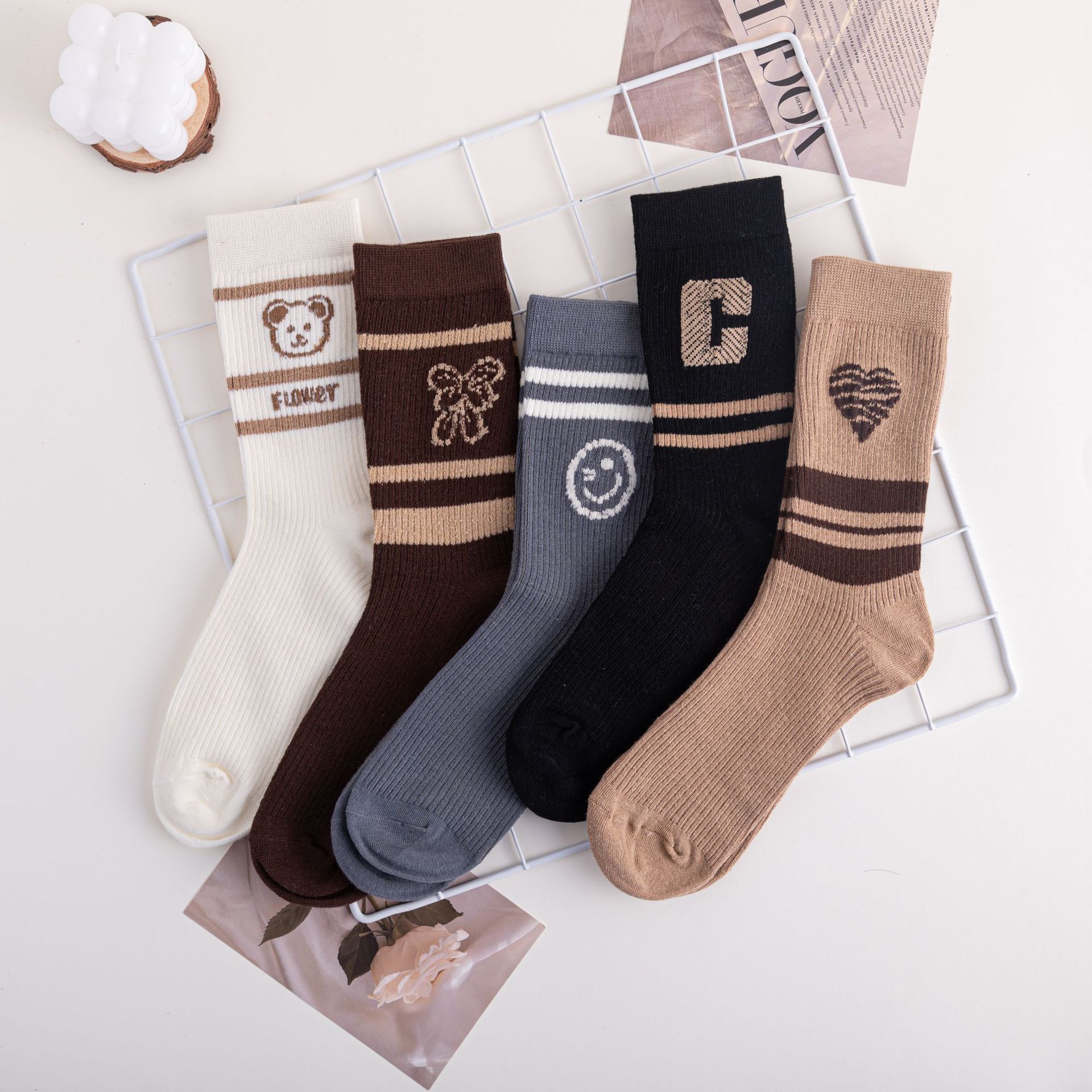 Funny and trendy drink socks for men and women, long socks for Internet celebrities, Japanese school style sports outerwear, mid-calf socks, one-piece consignment pic 17