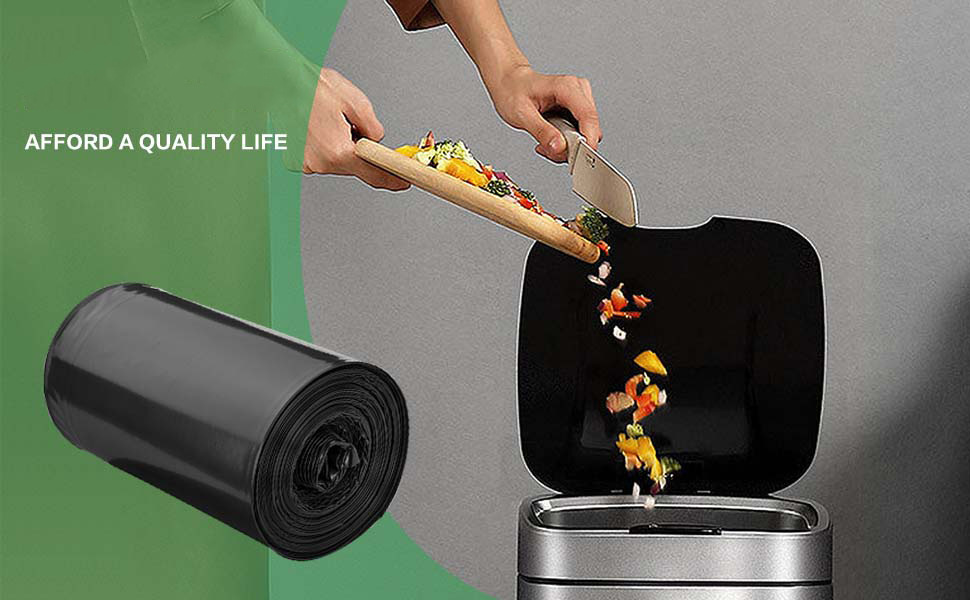 加厚1.2丝平口垃圾袋外贸跨境亚马逊出口物业黑色垃圾袋详情2