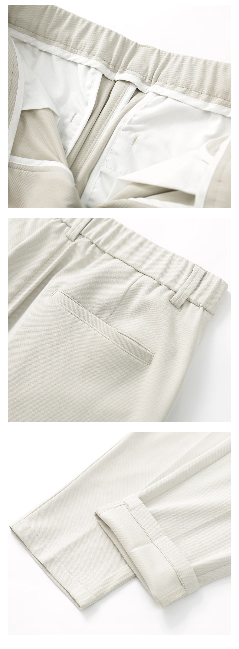 APO男装|宽松西裤男修身九分裤2024春夏抗皱直筒高级感休闲裤男详情33