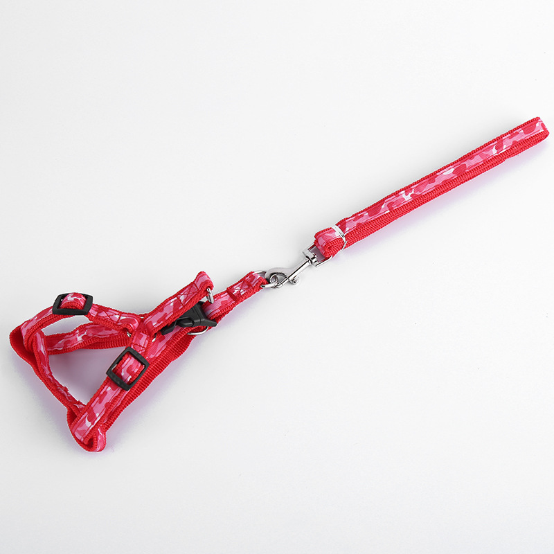 Camouflage dog leash, chest and back strap, comfortable and breathable, strong and durable dog chain manufacturer wholesale pic 10