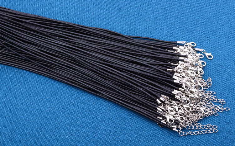 Wholesale necklace DIY pendant leather rope, black necklace rope, necklace leather rope accessories, 2.0mm thick wax rope from the manufacturer pic 4