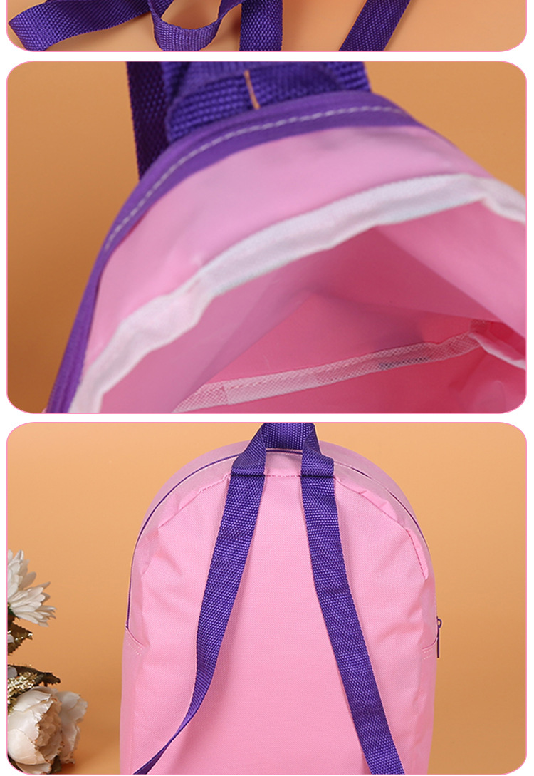 Customized Oxford cloth schoolbags for primary school students and children, with cute cartoon and colorful printed logos on both shoulders, factory direct sales pic 16