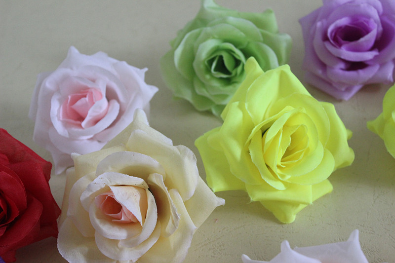 仿真花玫瑰花朵假花装饰仿真玫瑰花朵花球花墙插花花头材料绢花头详情60