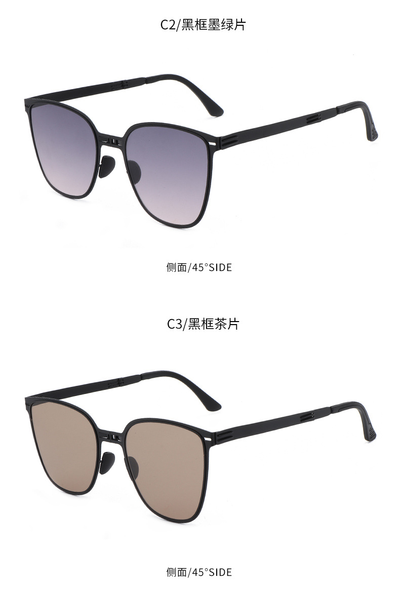 New metal folding sunglasses for women, sun protection and UV protection, popular fashion and trendy sunglasses manufacturer, finished product wholesale pic 13