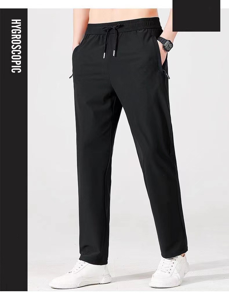 三防冰丝裤速干裤子男女同款夏季薄款速干男士休闲裤直筒运动长裤详情2