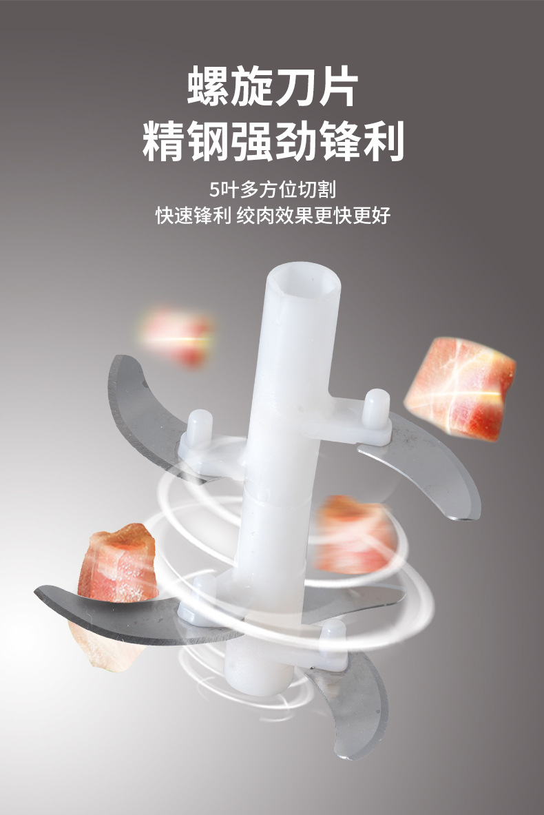 Household multi-functional vegetable shredder, convenient kitchen vegetable cutter, baby complementary food machine, food processor, hand-pulled meat grinder pic 6