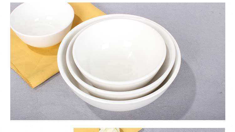 Ceramic rice bowls, thickened commercial small soup bowls, pure white soup noodle bowls, white porcelain bowls for hotels, Western restaurants and eateries, porridge bowls pic 10