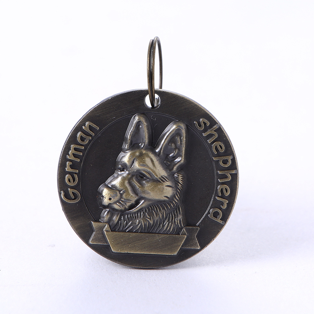Explosivo retro bronce antiguo pet dog tag pet anti-pérdida de información de identidad procesamiento de la etiqueta grabado láser una pieza de generación pic 9
