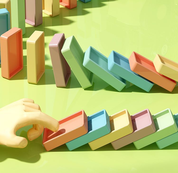 儿童大号多米诺骨牌复古火车玩具自动放牌投放车培养宝宝益智早教多米诺电动玩具详情4