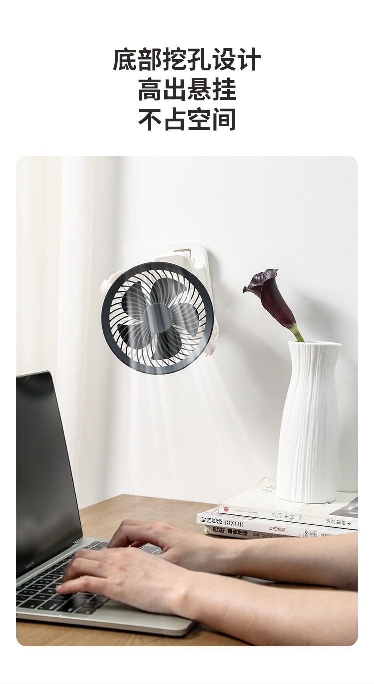 夹子小风扇USB充电手持风扇静音便携式风扇大风力儿童电扇高速手持风扇夏天手持小风扇露营风扇详情4