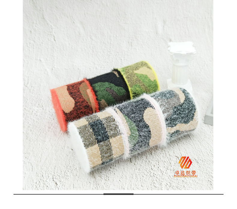 Factory wholesale stock of plush camouflage, jacquard elastic bands, soft imitation mink fur clothing accessories, skirts, pants, waist and head decorations pic 12