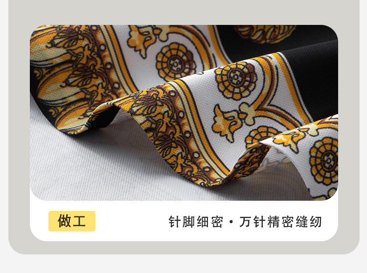 春夏季男式衬衫免烫透气衬衣港风印花长袖男宽松花衬衫男装设计感详情14