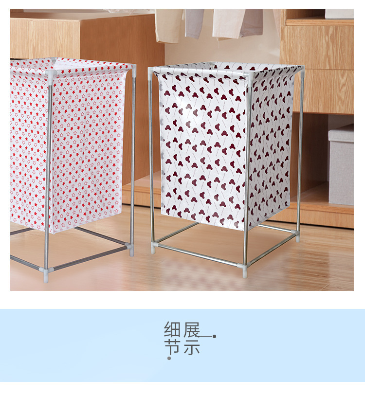 Y109-6663 Home storage non-woven fabric dirty clothes waterproof storage basket, clothes and toy storage basket, laundry basket pic 13