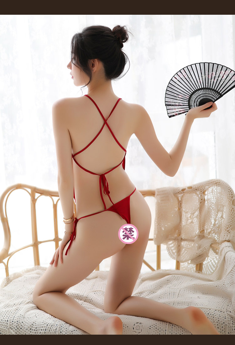 情趣内衣女刺绣绑带式古典民国性感睡衣火辣诱惑分体肚兜详情12