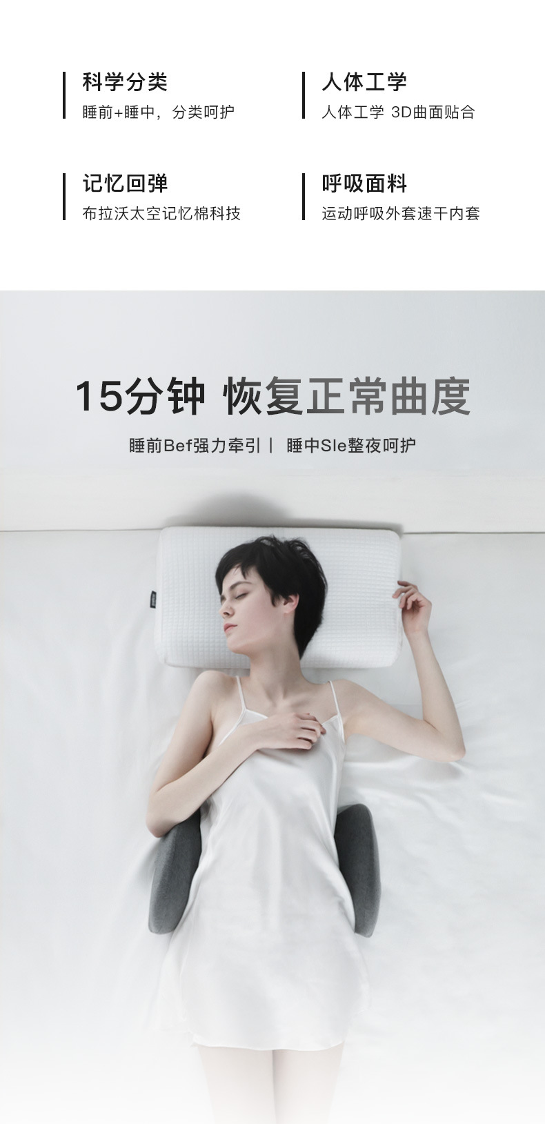 Memory foam lumbar pad, bedtime pregnant woman pad, side sleep, sleeping lumbar support pad, lumbar correction lumbar pillow pic 2