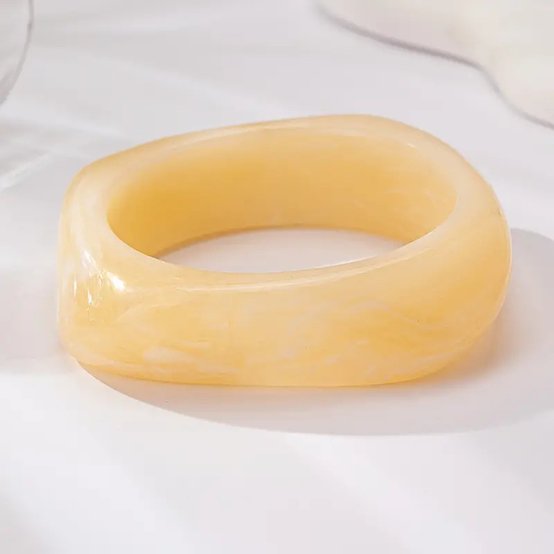 欧美跨境彩色方形不规则亚克力手镯夸张个性百搭哥特式饰品详情5