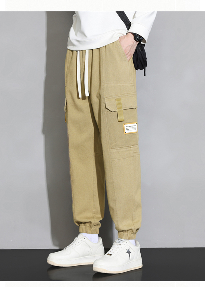 Pantalones de carga hombres 2023 nuevo otoño marca de moda juvenil holgada versátil pies de túnica para hombres tamaño grande pantalones casuales para hombres pic 17