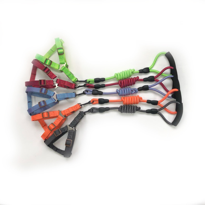 Aishangchong pet leash chest and back strap, seven-color solid color cat and dog round rope, dog leash chain, anti-impact and explosion-proof pic 6