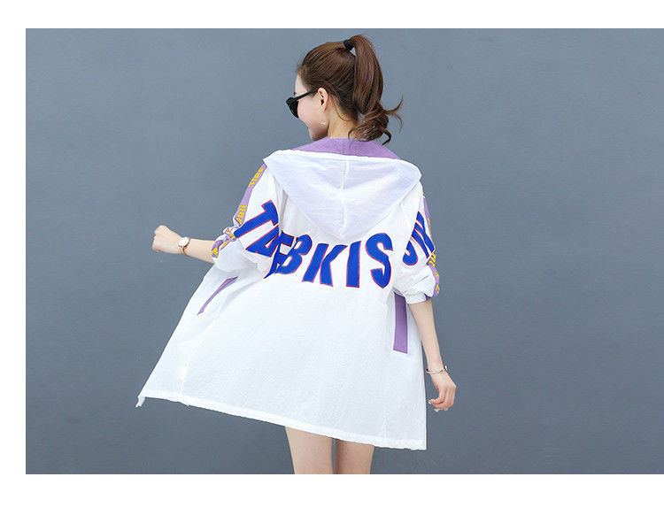 The new summer 2021 sun-protective clothing for women, mid-length windbreaker, Korean-style loose and breathable large-sized sun-protective clothing, and light jacket are trendy pic 13