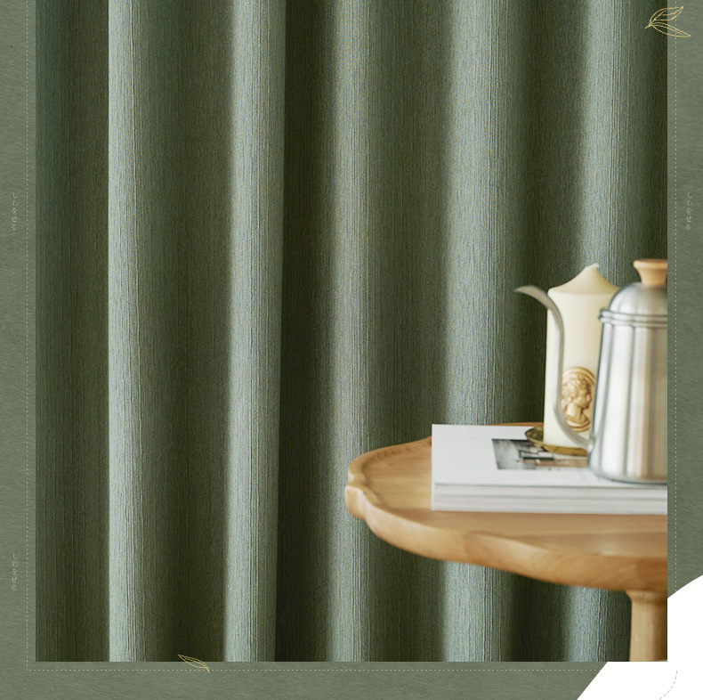 The 2022 new style of high-end, elegant, simple, modern, light-blocking, light luxury, high-temperature set and small fine wrinkle curtains for living rooms and bedrooms pic 9