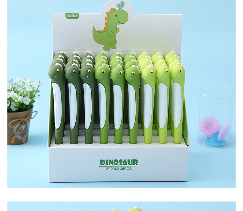 Nueva llegada zhongfan ZF2062 creativo animal pluma neutral dibujos animados dinosaurio styling pluma estudiante papelería firma pluma al por mayor pic 13
