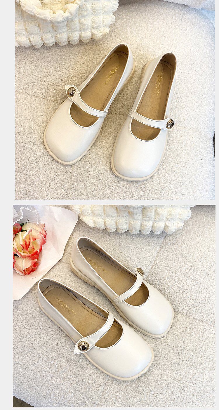 浅口低跟软面小皮鞋女2022年夏季新款学院风休闲舒适女式单鞋批发详情12